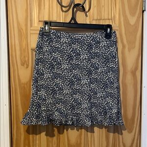 Abercrombie & Fitch Navy and cream Floral Mini Skirt